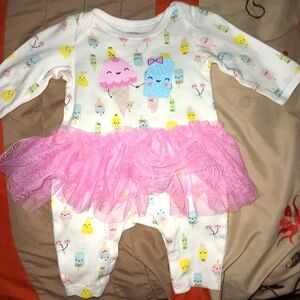 0-3 Months LIMITED TOO Ice cream Tutu Onesie